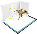 Dog Litter Box with High Walls,Indoor Dog Potty for Small and Medium Dogs,No Spill Pee Pad Holder Tray for Dogs Work with Most Training Pads and Easy to Clean.