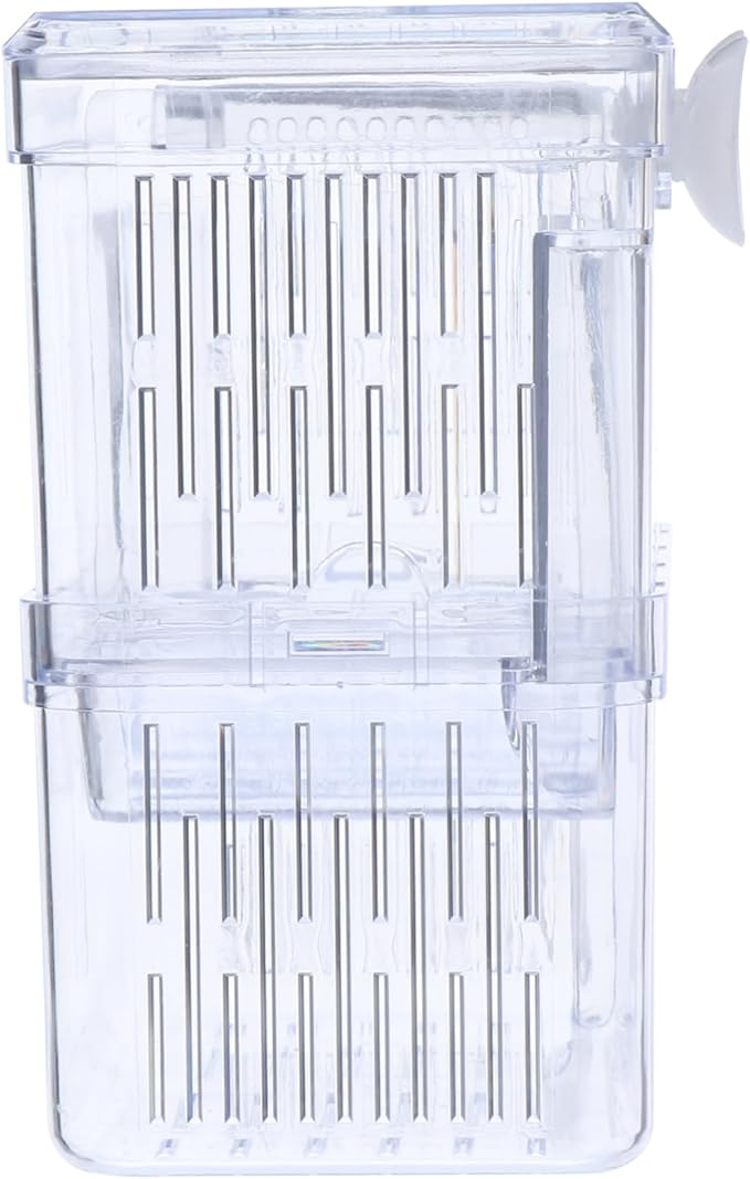 Breeding Tank Transparent Aquarium Box Cup Isolation Hatchery for Fish for Betta Guppy Fish Survival Water Cracks Easy Installation Observation