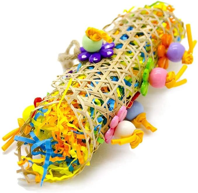3 PCS Bird Chewing Toys Foraging Shredder Toy Parrot Cage Bird Loofah Hanging Toyfor Small Medium Parrots, Conures, Cockatiel, Budgies, Lovebird Parrotlet, and Bird Cage Accessorie