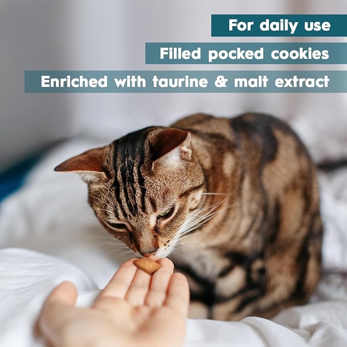 Anti Hairball Treats, Hairball Remedy for Cats, Cat Biscuits Hairballs Treatment - Crunchy Hairballs Cat Biscuits, 2.82 oz (80 g)