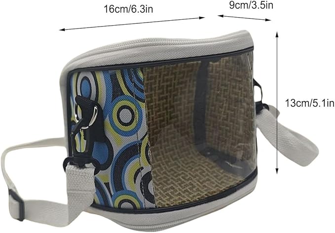 Bird Cage, Breathable Mesh Top, 16x9x13cm, Lovebirds Enclosure, Cockatiel Carrier, Secure Zipper System, for Vet Visit, Short Trips, Walking, Pet Parents, Travelers