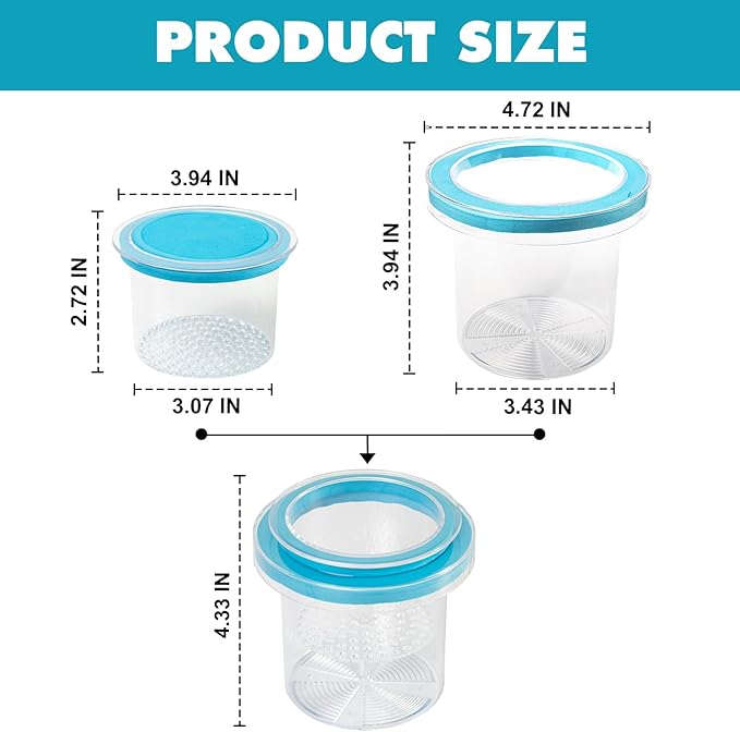 Floating Fish Breeding Box, Acrylic Fish Isolation Box for Aquarium Tank, Hatchery Incubator Breeder for Betta Shrimp Clownfish Guppy (Large)