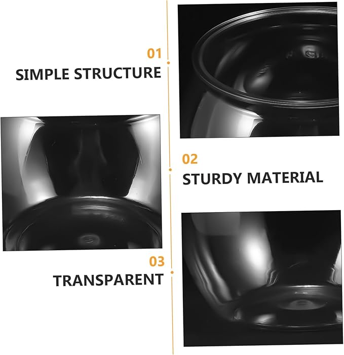 BESPORTBLE Transparent Plastic Fish Bowl Fall-Resistant Tabletop Aquarium for Betta Plants for Home Office Decor Wedding Party Use Eye-catching Design