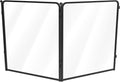 FXW AuraSpace Pro Metal & Acrylic Indoor Dog Playpen, All-Acrylic Clear Heavy-Duty Design, 32" Height 2 Panels for Small and Medium Dogs, Black│Patented