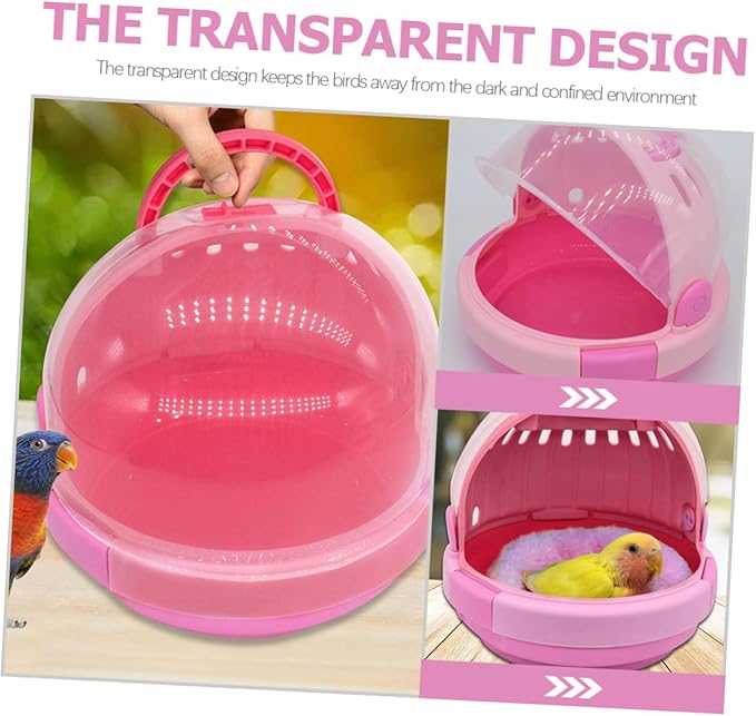 Portable Handheld Parrot Carrier Cage Small Travel Cage for Budgies Cockatiels and Baby Birds Insulated Design Food Bowl and Perch for Outdoor Adventures and PET Travel