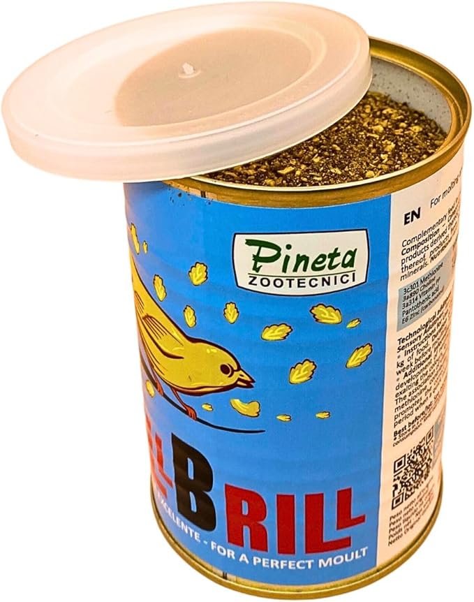 Pineta VellBrill 40g Vitamins for Birds Molting – Complete Feather Regrowth Support with Immune Boost and Calcium for Chickens, Promotes Beautiful Plumage, Easy to Mix