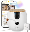 Furbo Mini 360° 2K QHD Pet Camera + Power Adapter - Unlock w/Paid Plan: Dog & Cat Safety Alerts, Smart Cam Rotating Treat Toss w/2-Way Speaker (Low Risk Subscription Required, 3mo Min. Cancel Anytime)