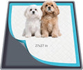 Silicone Dog Pee Pad Holder for Standard 27x27 in Pads, Non-Slip Leak-Proof Puppy Pad Tray, Portable Puppy Training Mat with Raised Edges for Floor Protection, Easy to Clean
