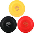 Dog Flying Disc, 3 Pcs Competition Dog Flyer Toy, Soft Indestructible Rubber Lightweight Flying Discs Toy for Dogs - Floats On Water, Gentle On Teeth and Gums