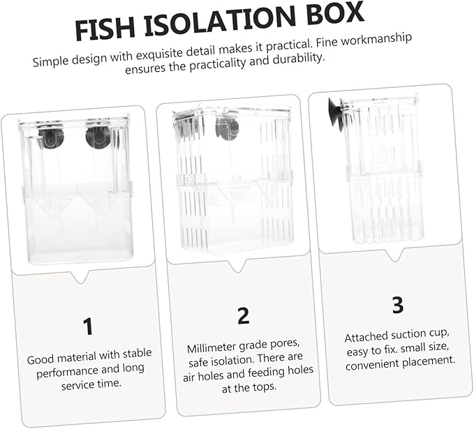 Hemoton 2pcs Fish Breeding Box Double Layer Isolation Tank Aquarium Accessory Holder
