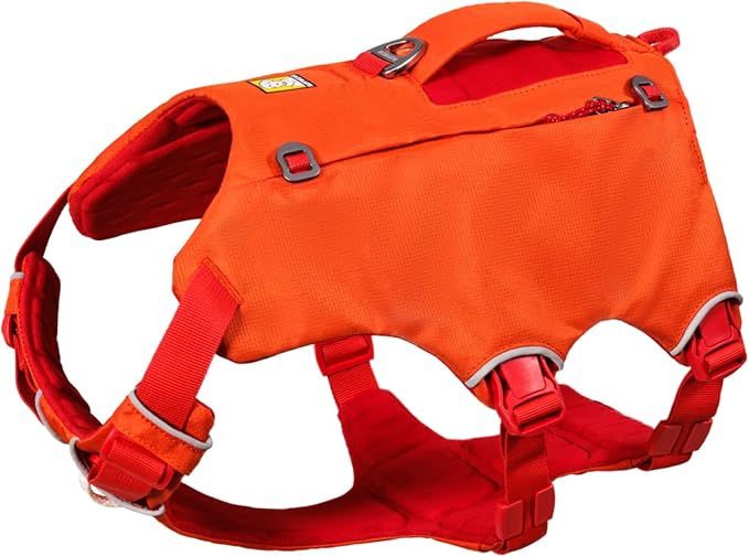 Ruffwear Palisades Dog Backpack, Multi-Day Pack with Removable Saddlebags, Breathable Adjustable Harness, Reflective Trim, Red Currant, Medium