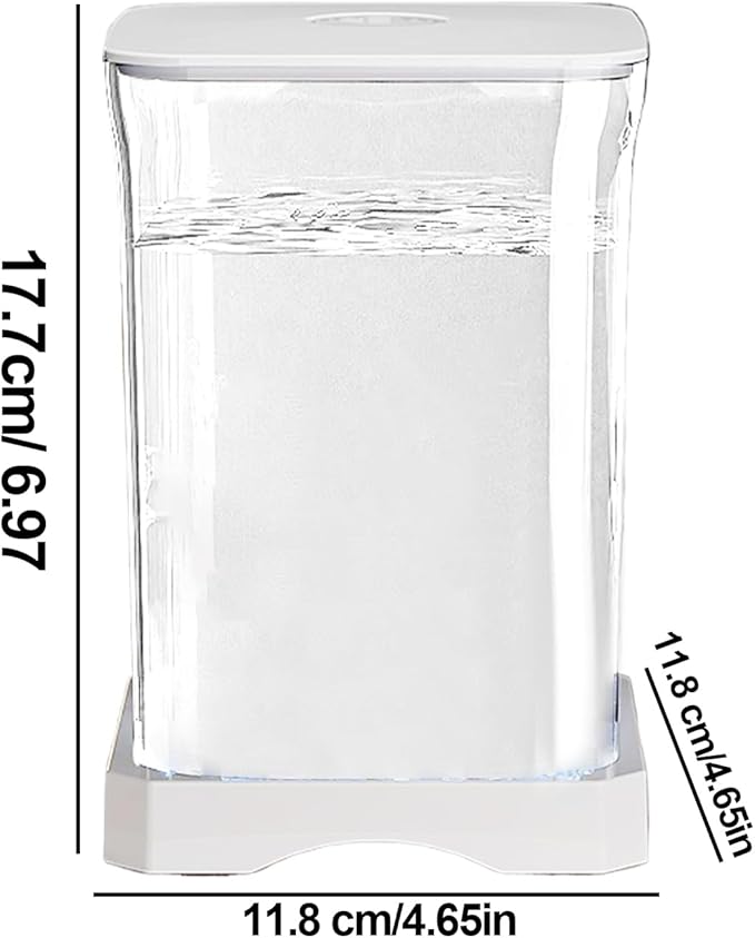 Glass Betta Kit, Glass 5x5x5 Inch | Elegant Glasss Aquarium with Stackable Design, Desktop, Countertop, Stackable Cube Tank for Home Office School