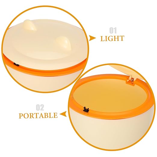 Zerodeko 1Set Enclosed Pet Litter Storage Container with Lid Convenient Operation Trash Can for Waste Management Includes for Spaces and Home