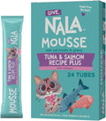LOVE, NALA Skin & Coat Health – Tuna & Salmon + Collagen Mousse Cat Treats – Lickable Squeeze-Up Puree, Topper or Treat – Grain-Free, 24 Pack – Human-Grade Protein, Non-GMO, No Artificial Additives