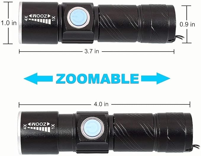 DARKBEAM UV 365nm Flashlight USB Rechargeable Ultraviolet Light led Blacklight Wood's lamp Portable Mini Detector for Dog/Cat Urine Pet Stains, Anti-counterfeiting Identification, Resin Curing