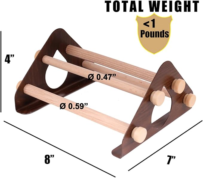 Baby Chick Perch, Durable Metal Stand with Wooden Roosting Bar for coop and brooder, Training Chicken Perch Easy to Assemble and Clean, Fun Toys for Chick (Grey Wood, Wooden Bars)