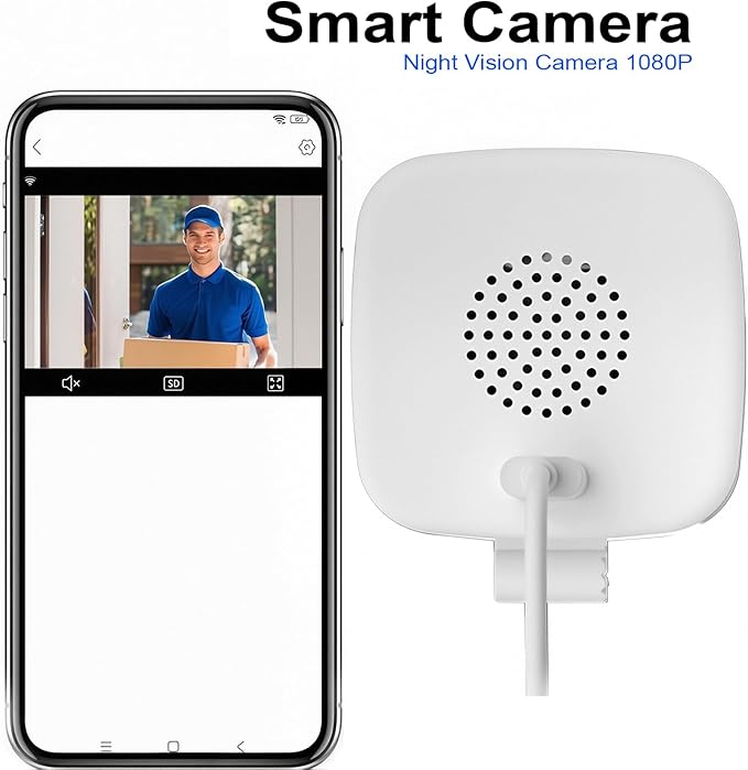 Smart 2K Window Security with Peel-and-Stick Installation, Bluetooth, AI Color Night Vision, 24/7 Continuous Recording for Home Security&Pet Monitoring&Driveway Surveillance (USB 64GB)