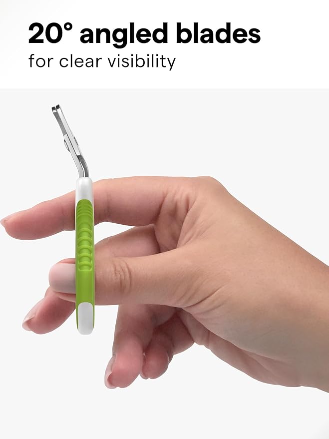 Pet Nail Clippers for Indoor Cats & Small Animals - Precision Angled Blades & Steady Grip - Ideal for Kittens Tiny Dogs Rabbits Birds - Nail Trimmer & Claw Scissors for Home Grooming - eBook Guide
