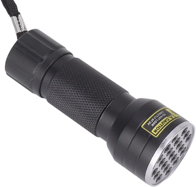 ANGGREK Flashlight Black Light, Multipurpose Aluminum Alloy Black Light Flashlight for Pet Urine Detection