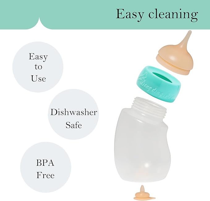 Puppy Bottles,Silicone Feeding Nipple and Syringes for All Breed of Puppies and Other Animals Dongdong pet