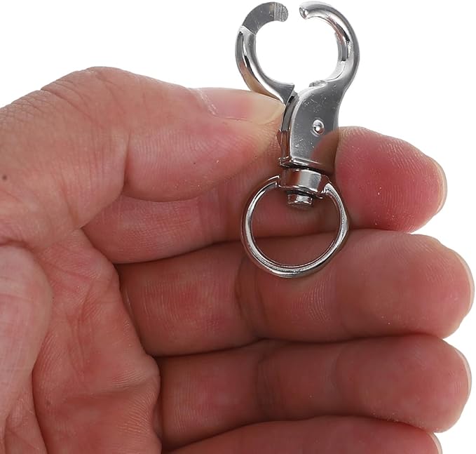 5pcs Birdcage Lock Metal Snaps Door Chain Lock Heavy Duty Birds Cage Metal Clip Spring Hook Bird Cage Door Bird Accessories Stainless Steel Fly Rope Parrot to Rotate