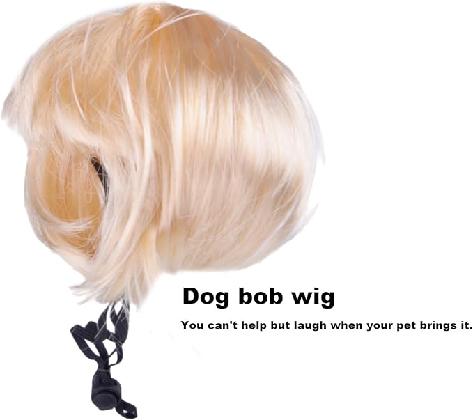 Funny Pet Wig – DIY Haircut & Adjustable Fit – Cat & Dog Costume for Halloween, Party, Photo Shoots – 3D Natural Look – Fits 5kg-50kg Pets