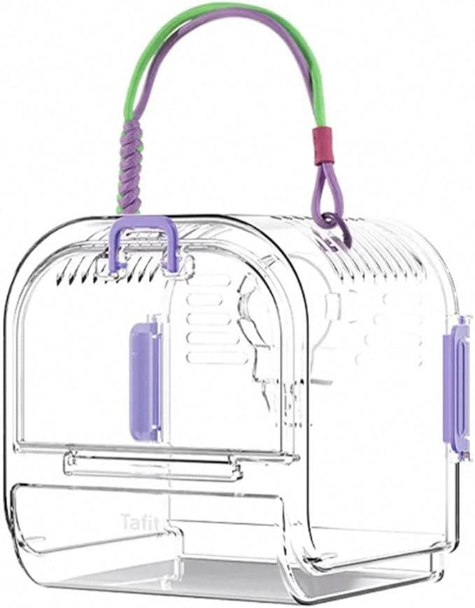 Light Weight Pet Carriers Transparents Portable Bird Cage with Removable Tray for Budgies and Small Birds Travel Cage with