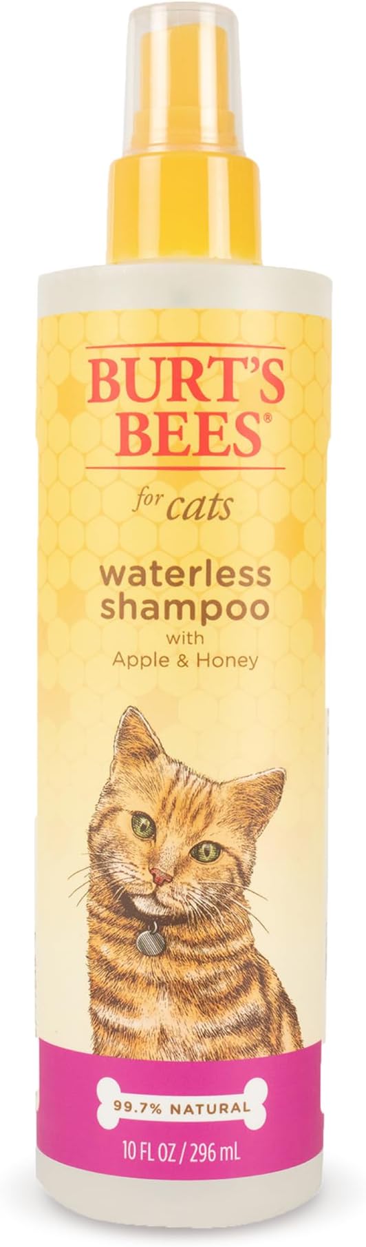 Burt's Bees for Pets Waterless Cat Shampoo Spray, No-Rinse Cat Dry Shampoo with Shea Butter & Honey for Gentle Cleaning Between Baths, pH Balanced, No Harsh Detergents, 10 Fl Oz - 6 Pack