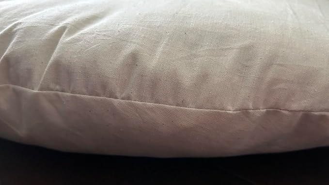Round Dog Bed Insert Natural – Muslin Cotton Cover with Raw Cotton Filling, Breathable, Plastic-Free, Replacement Cushion (XX Large 50" x 4")