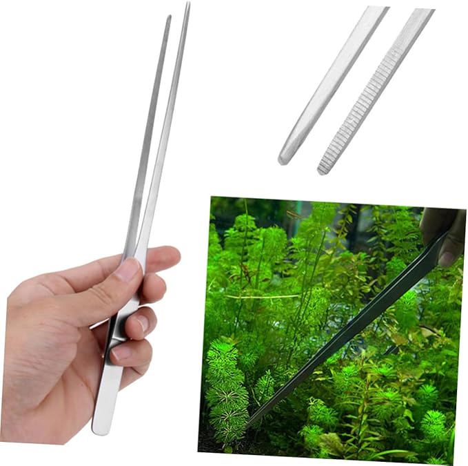 38cm Stainless Steel Straight Plant Tweezers Tweezers for Aquarium Aquarium Plant Tongs