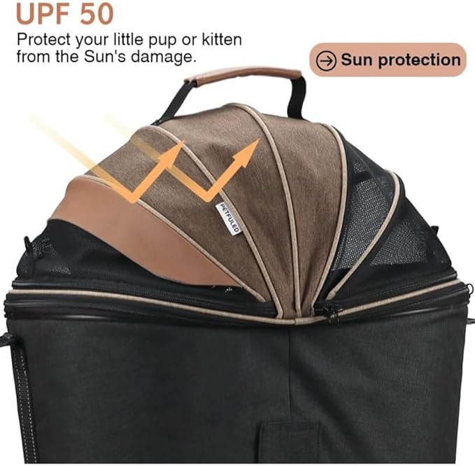 Foldable Bike Pet Rear Basket with Safety Leash & Comfort Pad, Universal Heavy Duty Rear Mount Carrier for Small Medium Dogs Cats Cycling Travel