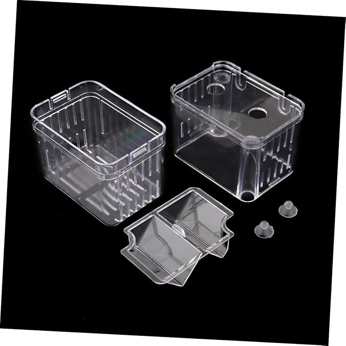 POPETPOP Aquarium Fish Breeding Incubator Box Floating Hatchery for Fish Large Acrylic Cover