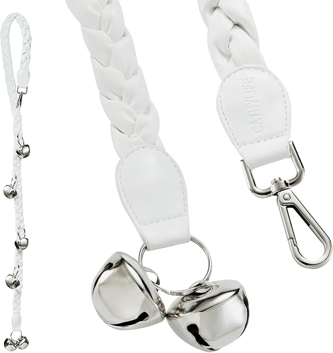 Dog Doorbells for Potty Training, Poly Urethane Puppy Door Bells, Hand-Woven Dog Bells for Dog Training, Extra Loud Bells for Door Knob, Ring to Go Outside Doggie Pet Supplies.