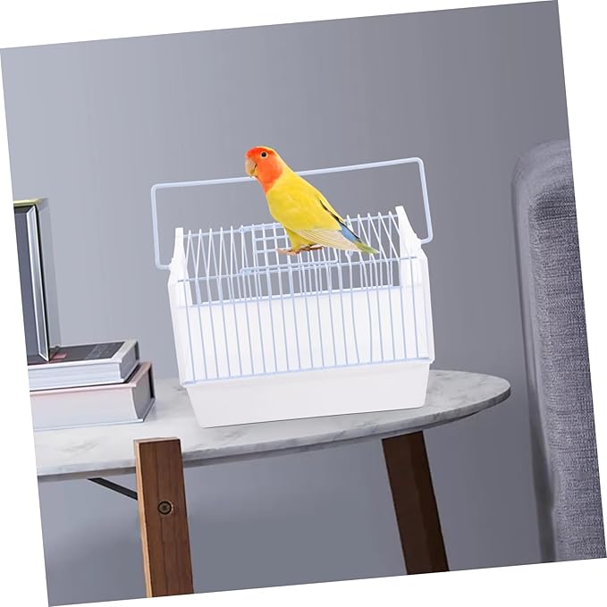 Happyyami 1set Portable Bird Carrier Cage for Pets Lightweight Travel Cage for Parrots Cockatiels Budgies Design for Ample Ventilation for Outdoor Adventures