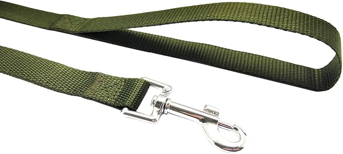 Nylon Training Dog Leash for Small Medium Large Dogs, 15ft 20ft 30ft 50ft Long Leash Dog/Puppy Lead for Obedience Recall Training, Camping (15ft, Green)