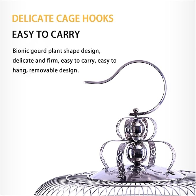 Aimery Bird Cage，Stainless Steel Birdcage，Small Bird cage，Bird Cages for Parrots，Travel Bird Cage，Bird Travel cage (Size : V40G)