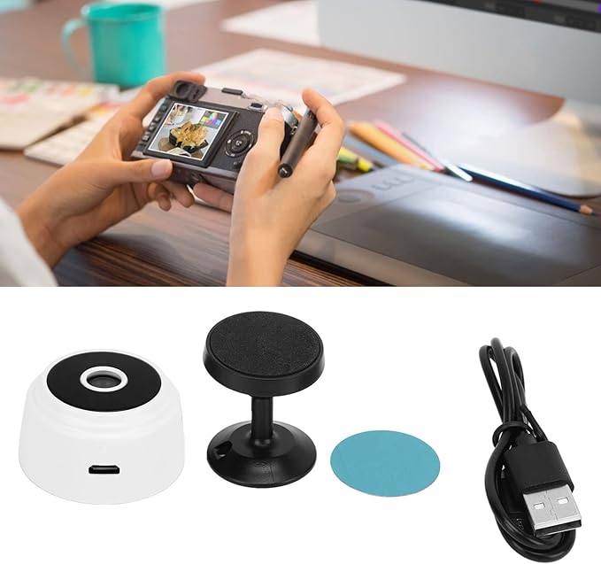 ciciglow A9 Camera Indoor, 1080P Magnetic Pet Dog Camera Baby Camera Mini Camera Security Camera (White)