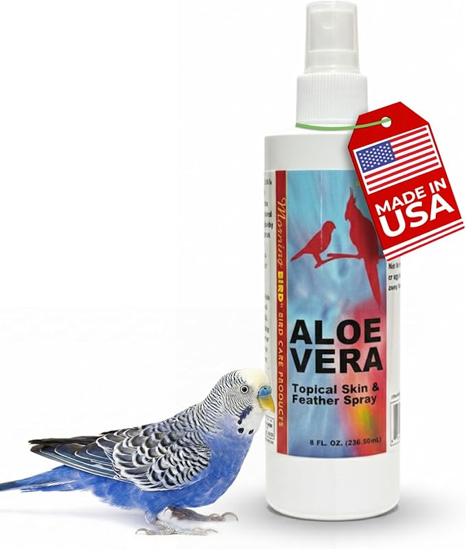 Morning Bird Aloe Vera Spray 4 Fl Oz – Natural Topical Spray for All Birds – Soothes Dry Skin & Supports Healthy Skin – Easy-to-Use Spray Bottle for Gentle Hydration & Skin Relief