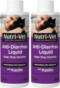Nutri-Vet Anti-Diarrhea Liquid for Cats,Gentle Formula with Pectin and Kaolin,Soothes Upset Stomach & Irritated GI Tract,Slows Stool Passage,Cat Essentials,Detoxifies Bacterial Toxins,4oz,(Pack of 2)