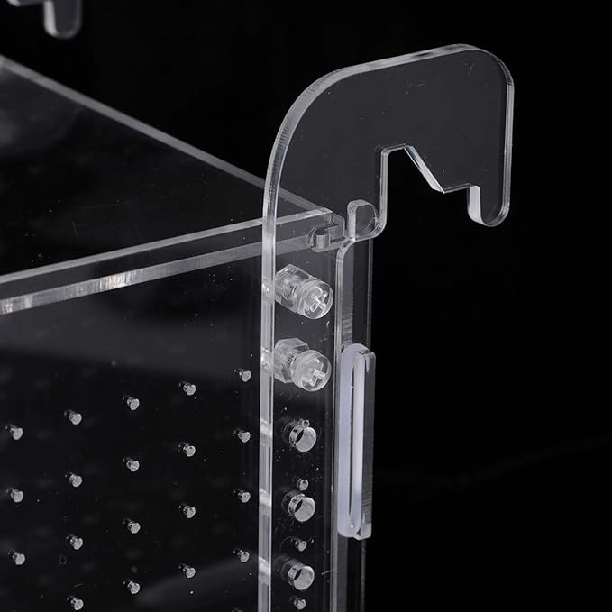 POPETPOP Fish Breeding Box-2 Box Hatchery Incubator Aquarium Fish Breeding Boxes Divider Hatching Boxes Accessory-Hook Pattern