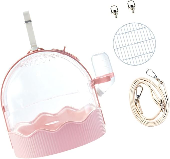 Pet Carriers Cage Portable Parrot Bird Carrier Outdoor Travel Camping with Water Bottle Cage Shoulder Bag Carriers for with Station Frame