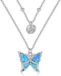 KZX Cat/Dog/Phoenix/Eagle/Whale/Shark/Puffin/Starfish/Chicken/Butterfly/Owl/Bee/Frog/Seahorse Necklace Sterling Silver Animal Pendant Jewelry Gift for Women