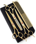 Purple Dragon 7.0 inch Rhinestone Decoration 3PCS Pet Grooming Scissors Dog Hair Cutting & Thinning Shears Set