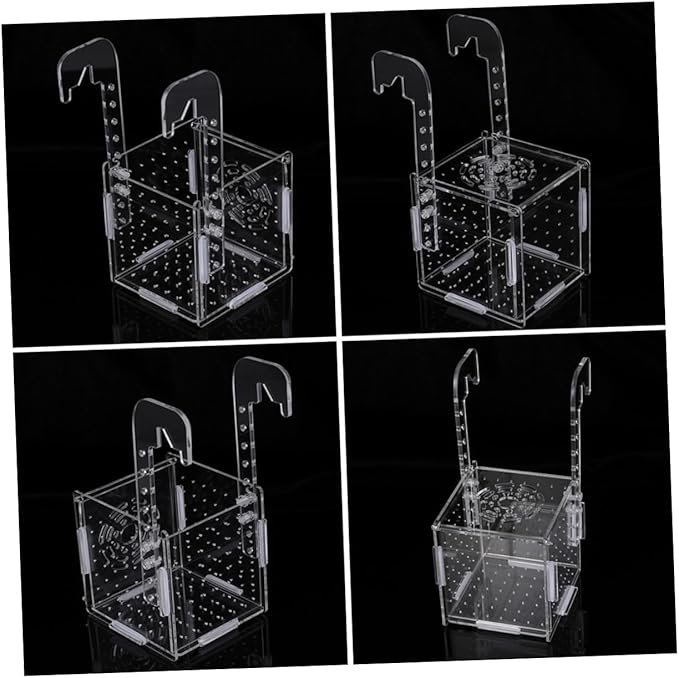 2pcs Fish Hatching Boxes for Aquarium Multifunctional Fish Isolation and Breeding Tanks Efficient Water Flow Easy to Clean