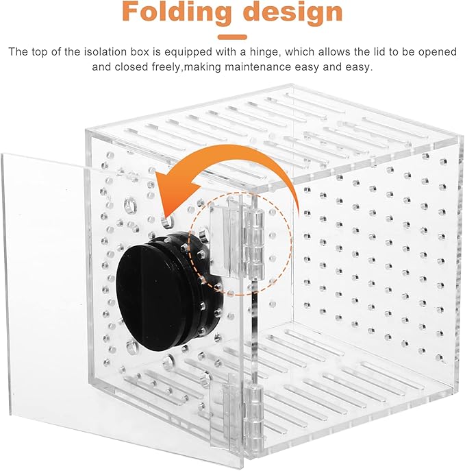 Toyvian 1pc Magnetic Fish Isolation Box Aquarium Breeding Case for Safe Fish Separation and Adaptation for Fry Easy to Install Tank