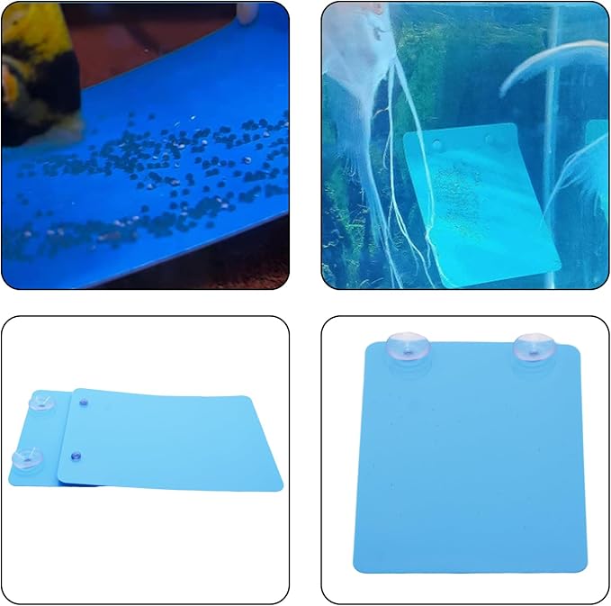 Saim 2 PCS Angelfish Discus Fish Breeding Slate with Suction Cups, Spawning Surface for Aquarium, Lightweight Easy to Install and Remove