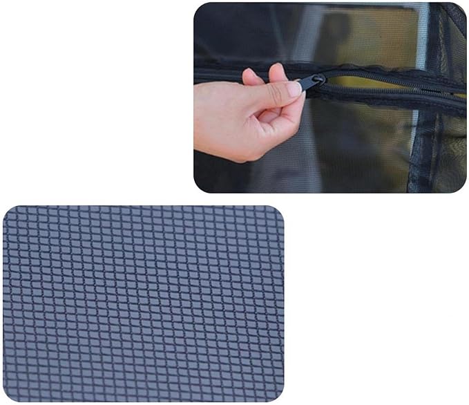 Aquarium Breeder Net Isolation Box Nylon Mesh with Hollow Foam Floatation Rods Versatile with Zipper for Fish Spawn Hatchery, 42x22x22cm
