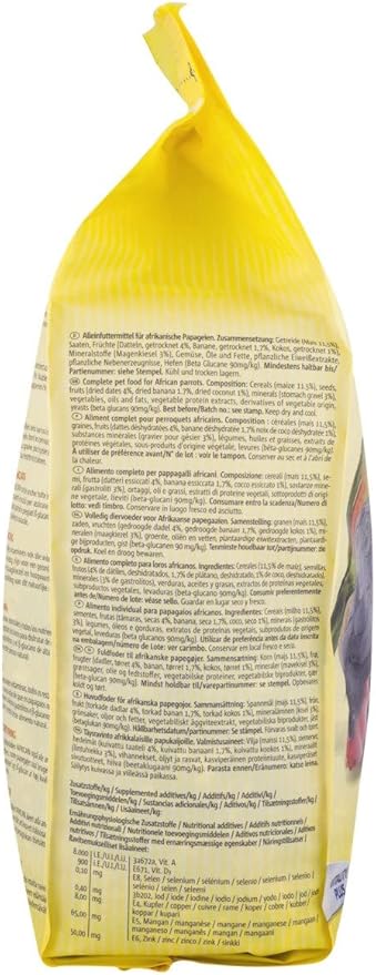 Vitakraft African Parrot Food With Figs & Carob - 750G Bag
