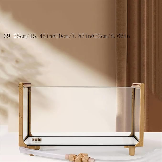 fish tank fish tank with wood grain frame rectangular glass fish tank special eco-friendly feeding box large aquarium turtle tank transparent jars