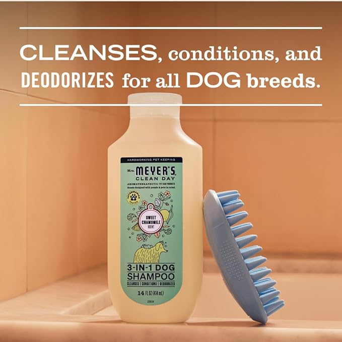 MRS. MEYER'S Clean Day 3 in 1 Dog Shampoo, Sweet Chamomile Scent, 14oz